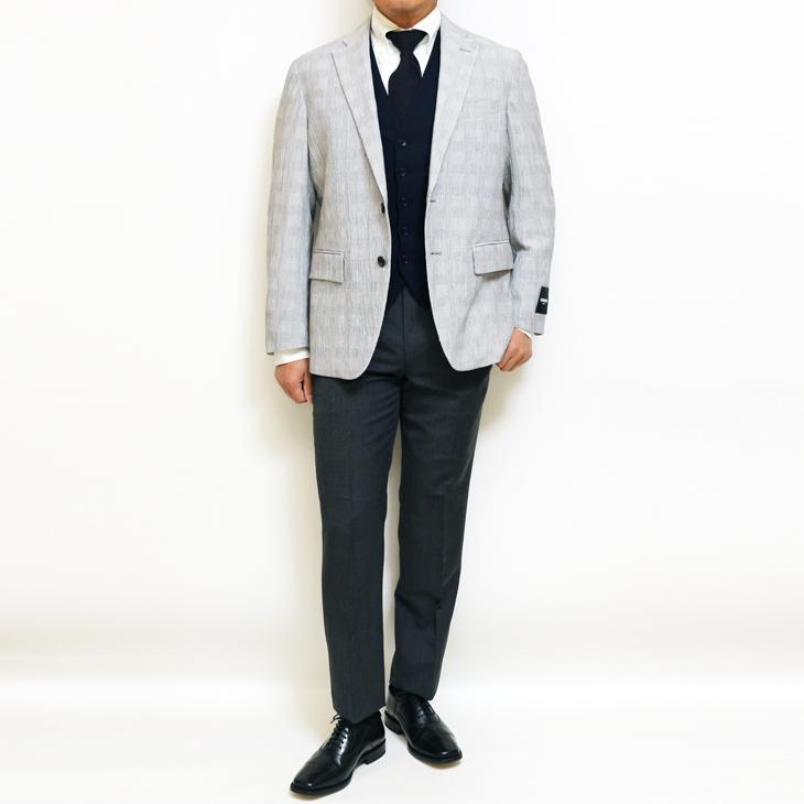 ジャケット テーラード ブレザー 2024 春夏 新作 renoma レノマ paris パリス 楊柳（ヨウリュウ） オフホワイト系 ジャケット (AB体) やや細め | renoma | 01