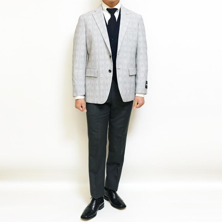 ジャケット テーラード ブレザー 2024 春夏 新作 renoma レノマ paris パリス 楊柳（ヨウリュウ） オフホワイト系 ジャケット (AB体) やや細め | renoma | 03