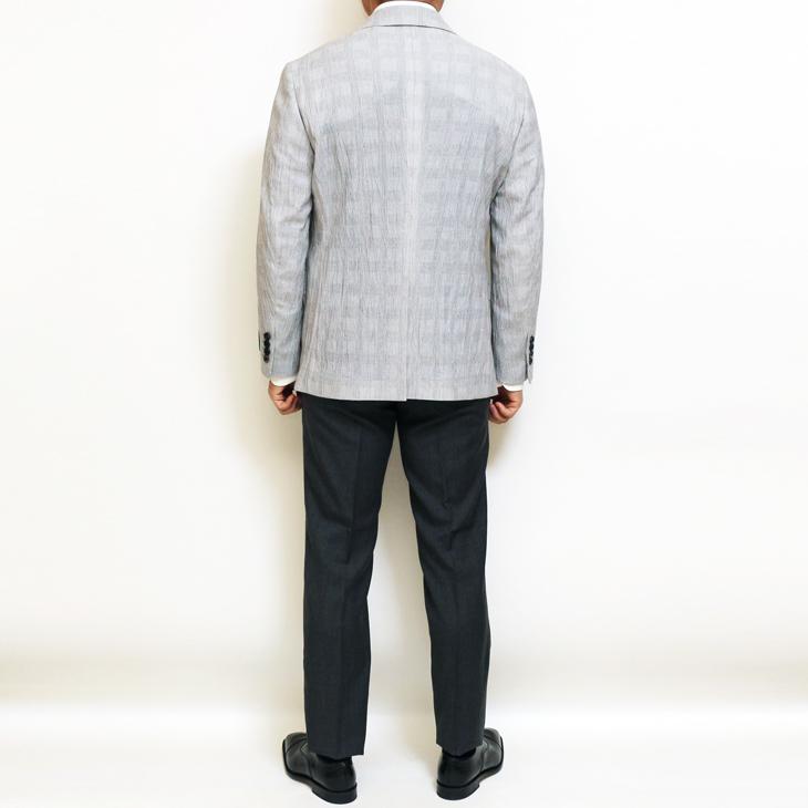 ジャケット テーラード ブレザー 2024 春夏 新作 renoma レノマ paris パリス 楊柳（ヨウリュウ） オフホワイト系 ジャケット (AB体) やや細め | renoma | 06