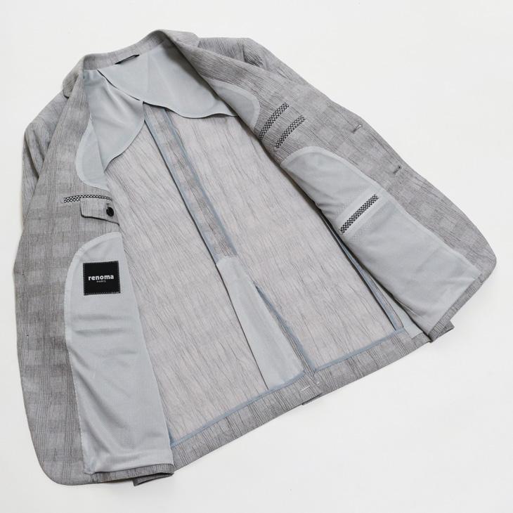 ジャケット テーラード ブレザー 2024 春夏 新作 renoma レノマ paris パリス 楊柳（ヨウリュウ） オフホワイト系 ジャケット (AB体) やや細め | renoma | 08