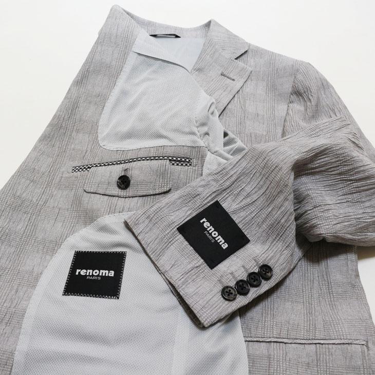 ジャケット テーラード ブレザー 2024 春夏 新作 renoma レノマ paris パリス 楊柳（ヨウリュウ） オフホワイト系 ジャケット (AB体) やや細め | renoma | 09