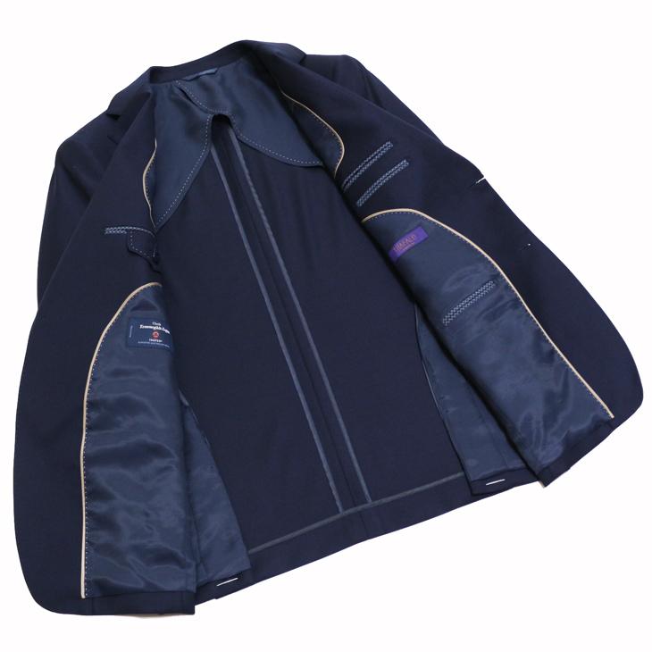 ゼニアトロッフェオ　ネイビー テーラードジャケット 48 C ZEGNA SALE 新作 ジャケット テーラード ブレザー 春夏