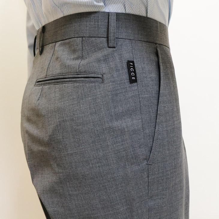 SALE 全2色 春夏 ficce ビジネス スラックス メンズ 新品 フィッチェ ウォッシャブル 家庭洗濯可能 ストレッチ ノータック ローライズ パンツ | FICCE | 14