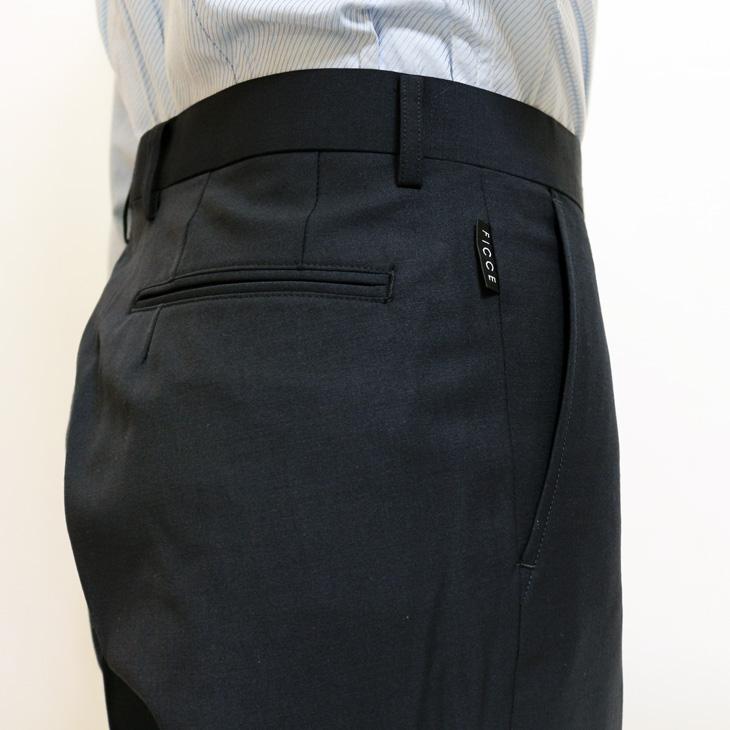 SALE 全2色 春夏 ficce ビジネス スラックス メンズ 新品 フィッチェ ウォッシャブル 家庭洗濯可能 ストレッチ ノータック ローライズ パンツ | FICCE | 04