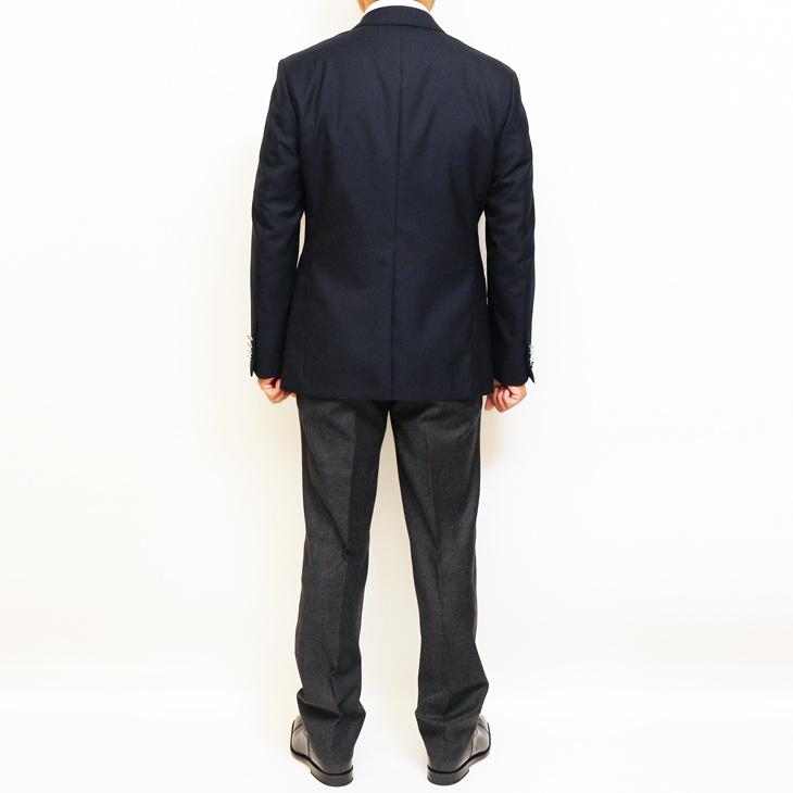 ジャケット テーラード ブレザー 秋冬 新品 OXFORD CLASSIC コンブレ ウール100％ 艶消しシルバー メタルボタン 濃紺ネイビー無地 ゆったり型 ジャケット |  | 04