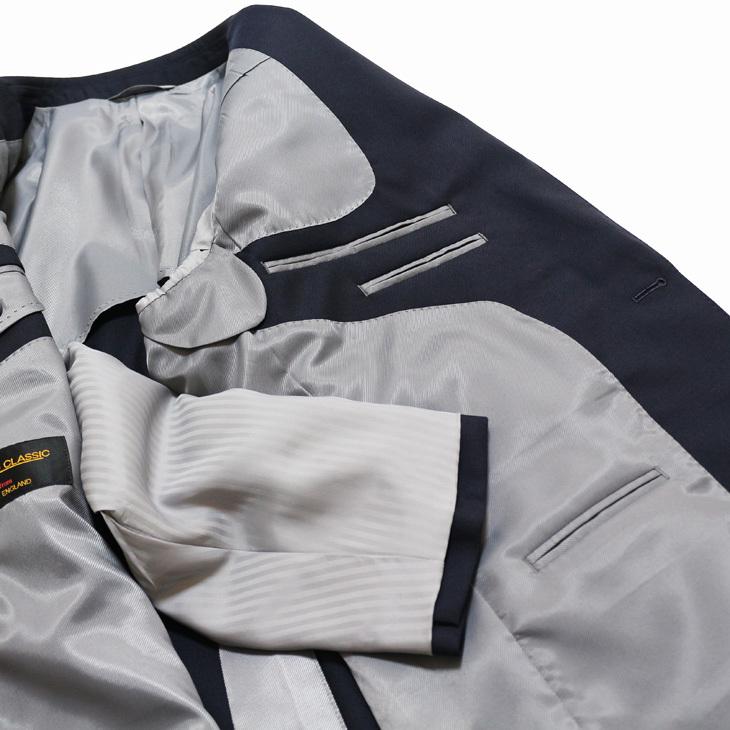 ジャケット テーラード ブレザー 秋冬 新品 OXFORD CLASSIC コンブレ ウール100％ 艶消しシルバー メタルボタン 濃紺ネイビー無地 ゆったり型 ジャケット |  | 08