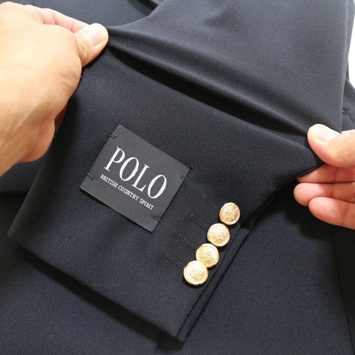 ジャケット テーラード ブレザー 新品 春 秋冬  POLO BRITISH COUNTRY SPIRIT ポロ ビーシーエス 濃紺ネイビー無地 コンブレ 金ボタン スリム型(AB/BB体) | POLO BCS | 06
