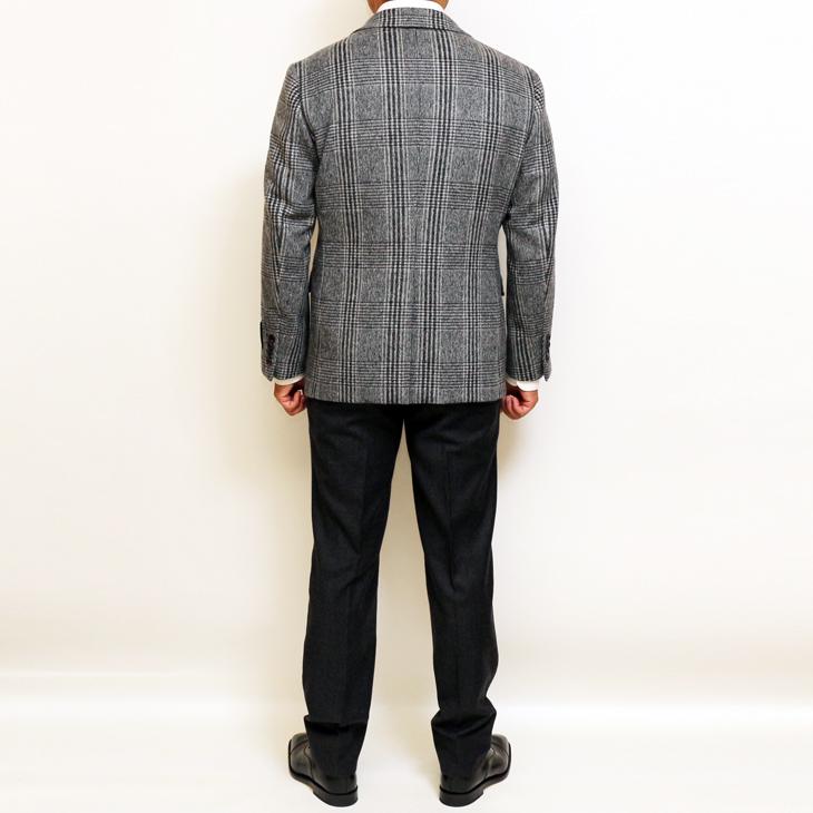 SALE 2024-25 秋冬新作 ジャケット テーラード ブレザー renoma paris レノマ パリス グレンチェック 肉厚530g/m フランネル 尾州産生地 ジャケット (AB/BB体) | renoma | 05