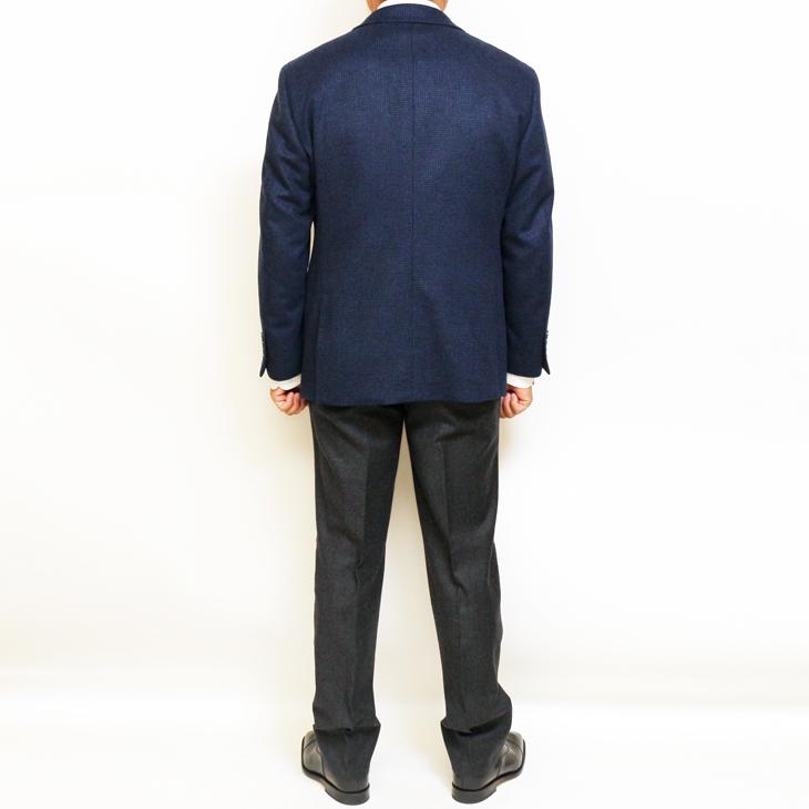 SALE ジャケット テーラード ブレザー 秋冬 新品 PIACENZA ピアチェンツァ カシミア混 ネイビー小柄 2つボタン ジャケット (A/AB/BB体) J20-2B | PIACENZA | 06