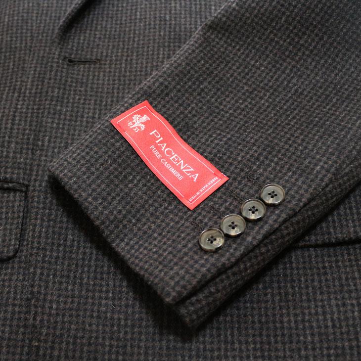 SALE ジャケット テーラード ブレザー 2024-25 新作 秋冬 新品 PIACENZA ピアチェンツァ カシミア混 ブラウン小柄 2つボタン ジャケット (AB体) J20-2B | PIACENZA | 07
