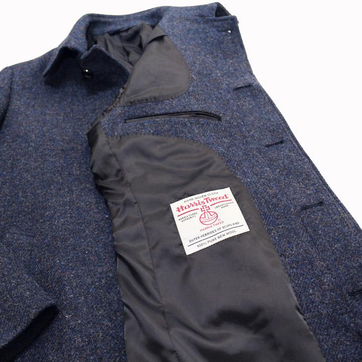HARRIS TWEED（ハリスツイード） SALE コート 新品 秋冬 英国 ネイビー