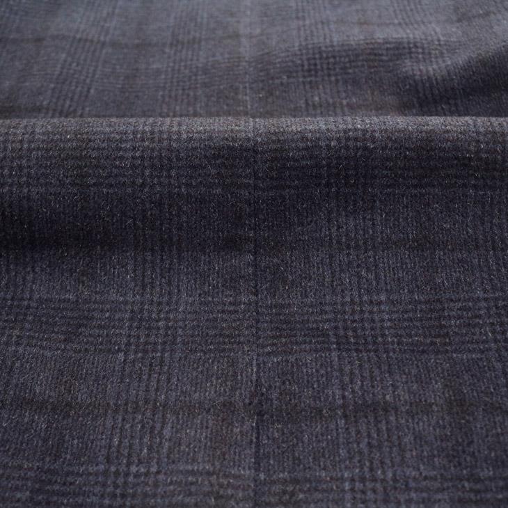 SALE 2024-25 新作 メンズ ステンカラーコート 新品 秋冬 PIACENZA ピアチェンツァ MUST HAVE カシミア混 濃紺ネイビー チェック柄 イタリア製生地 | PIACENZA | 11