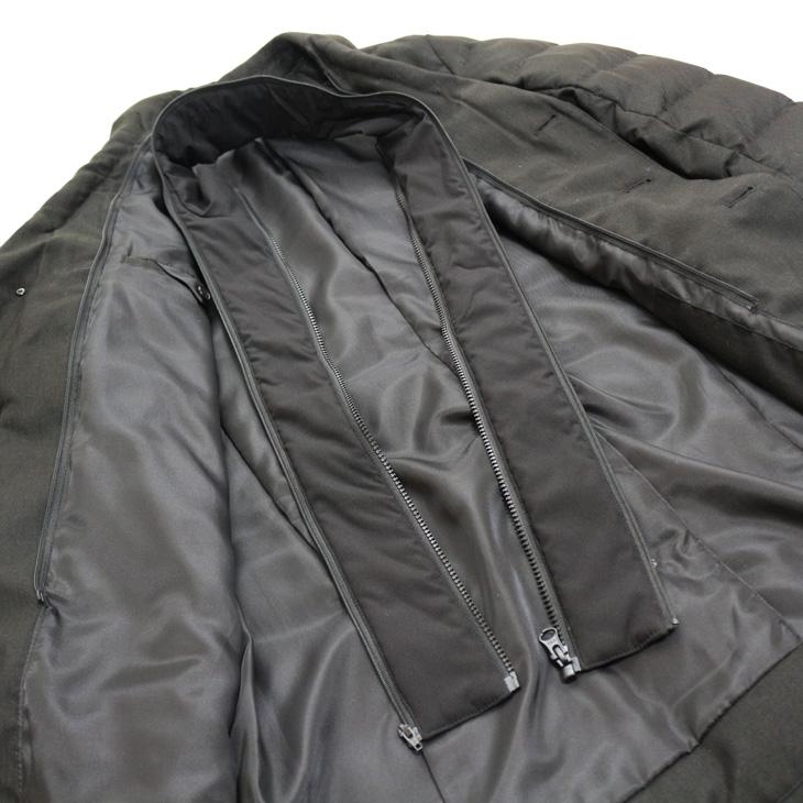 SALE スーツの上から羽織れる チェスター型 ロングダウンコート 秋冬 新品 Second Style タウンユース 撥水 黒ブラック 杉綾織 ヘリンボーン YKKファスナー使用 |  | 10