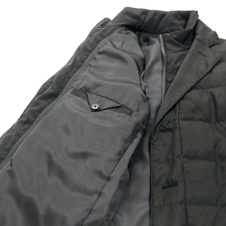 SALE スーツの上から羽織れる チェスター型 ロングダウンコート 秋冬 新品 Second Style タウンユース 撥水 黒ブラック 杉綾織 ヘリンボーン YKKファスナー使用 |  | 11