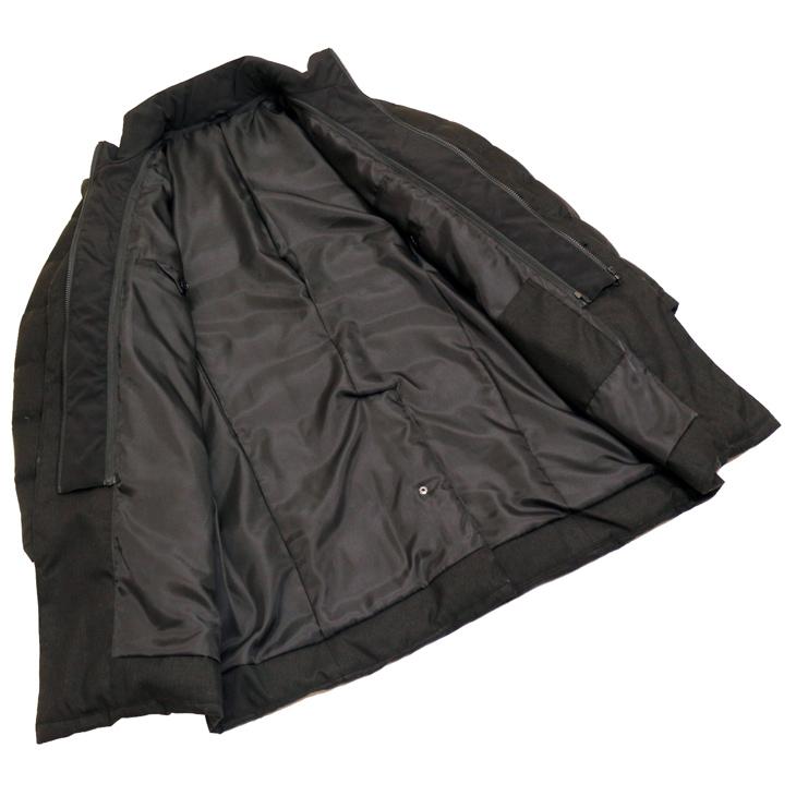 SALE スーツの上から羽織れる チェスター型 ロングダウンコート 秋冬 新品 Second Style タウンユース 撥水 黒ブラック 杉綾織 ヘリンボーン YKKファスナー使用 |  | 07