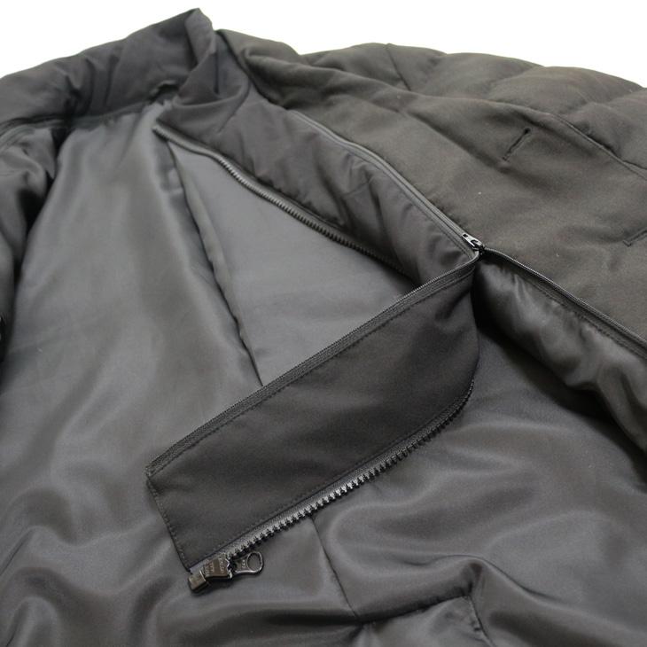 SALE スーツの上から羽織れる チェスター型 ロングダウンコート 秋冬 新品 Second Style タウンユース 撥水 黒ブラック 杉綾織 ヘリンボーン YKKファスナー使用 |  | 09