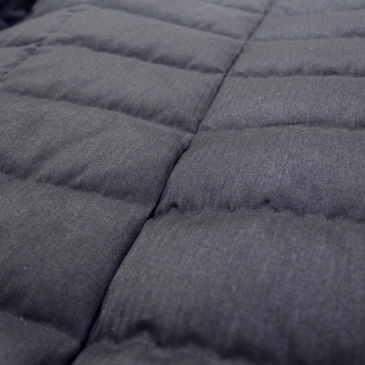 SALE スーツの上から羽織れる チェスター型 ロングダウンコート 秋冬 新品 Second Style タウンユース 撥水 紺ネイビー 杉綾織 ヘリンボーン YKKファスナー使用 |  | 12