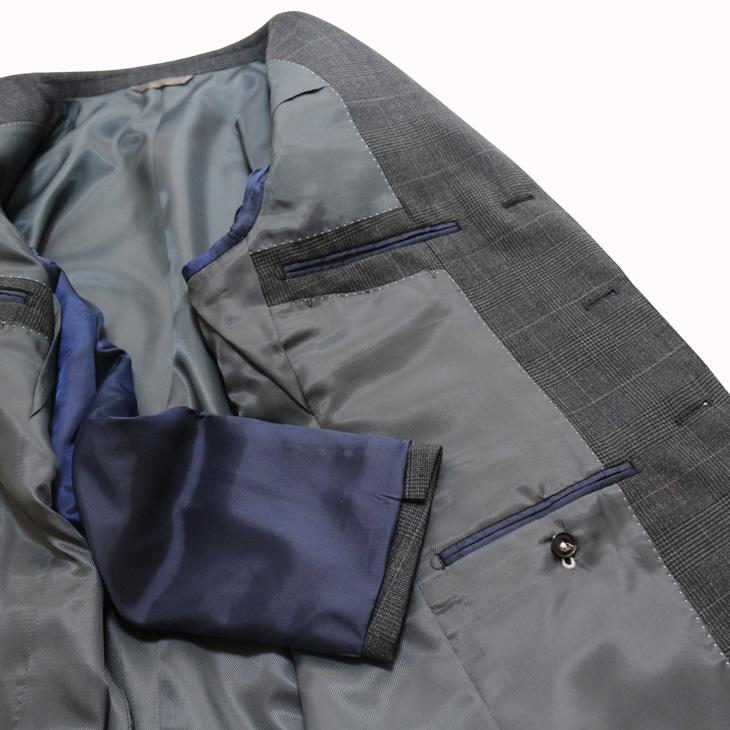 SALE スーツ メンズ 新作 秋冬 FICCE フィッチェ 灰グレーチェック 3つボタン段返り ベスト付き スリーピース スーツ (A体) スリム | FICCE | 12