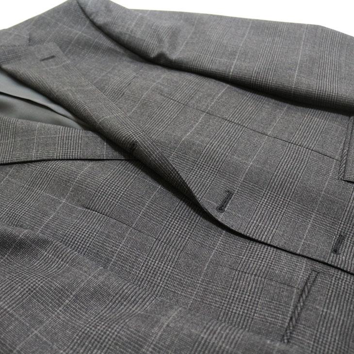 SALE スーツ メンズ 新作 秋冬 FICCE フィッチェ 灰グレーチェック 3つボタン段返り ベスト付き スリーピース スーツ (A体) スリム | FICCE | 13