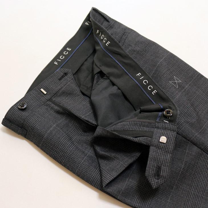 SALE スーツ メンズ 新作 秋冬 FICCE フィッチェ 灰グレーチェック 3つボタン段返り ベスト付き スリーピース スーツ (A体) スリム | FICCE | 17