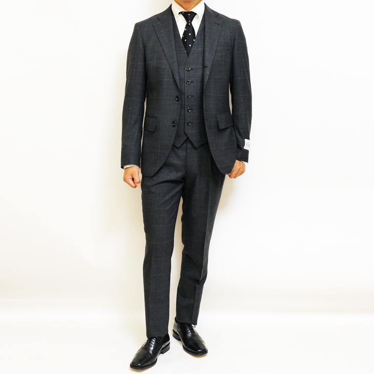 FICCE（フィッチェ） SALE スーツ メンズ 新作 秋冬 灰グレーチェック