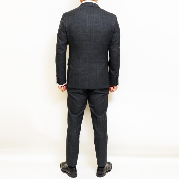 SALE スーツ メンズ 新作 秋冬 FICCE フィッチェ 灰グレーチェック 3つボタン段返り ベスト付き スリーピース スーツ (A体) スリム | FICCE | 05