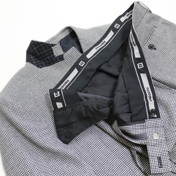 SALE スーツ メンズ 新品 秋冬 renoma paris レノマ パリス 西川毛織 Super100s 千鳥格子 DROP6.5 2つボタン ビジネス スーツ (AB体)  J-REP05-2B | renoma | 12