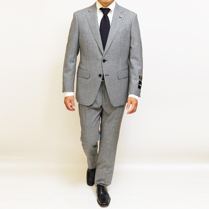 SALE スーツ メンズ 新品 秋冬 renoma paris レノマ パリス 西川毛織 Super100s 千鳥格子 DROP6.5 2つボタン ビジネス スーツ (AB体)  J-REP05-2B | renoma | 01