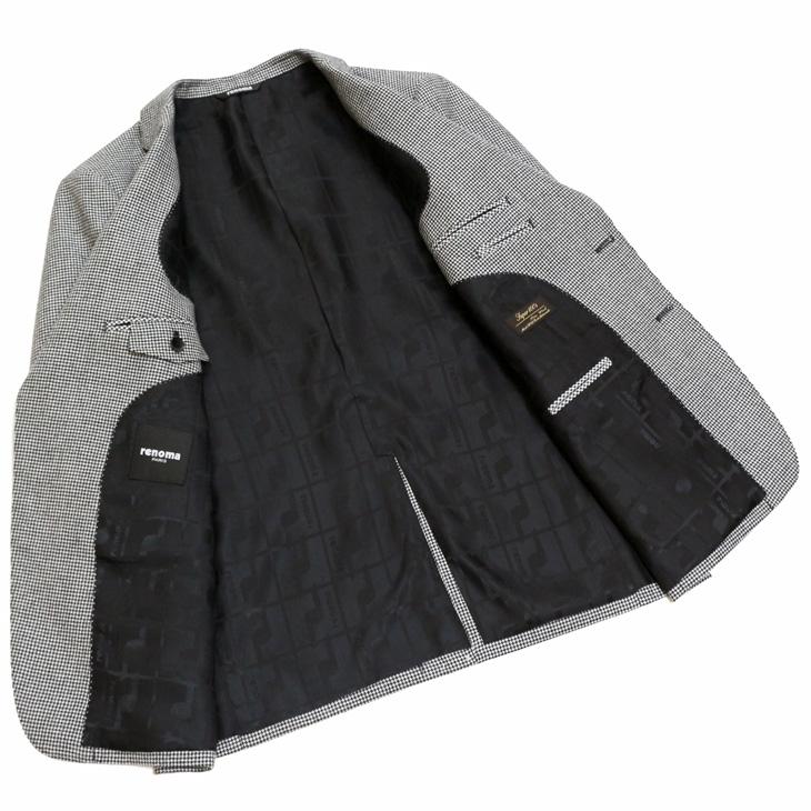 SALE スーツ メンズ 新品 秋冬 renoma paris レノマ パリス 西川毛織 Super100s 千鳥格子 DROP6.5 2つボタン ビジネス スーツ (AB体)  J-REP05-2B | renoma | 06