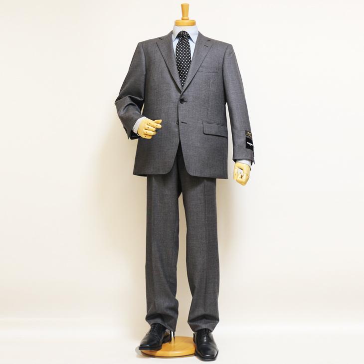 SALE スーツ メンズ 新品 秋冬 renoma paris レノマ パリス 西川毛織 Super100s 灰グレー杢 千鳥格子 DROP6.5 2つボタン ビジネス (BB体)  J-REP05-2B | renoma | 01