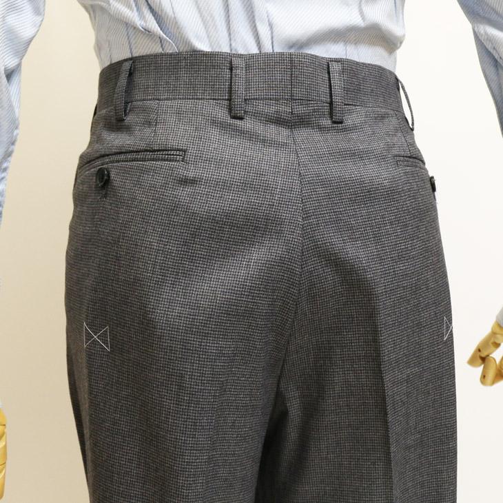SALE スーツ メンズ 新品 秋冬 renoma paris レノマ パリス 西川毛織 Super100s 灰グレー杢 千鳥格子 DROP6.5 2つボタン ビジネス (BB体)  J-REP05-2B | renoma | 09