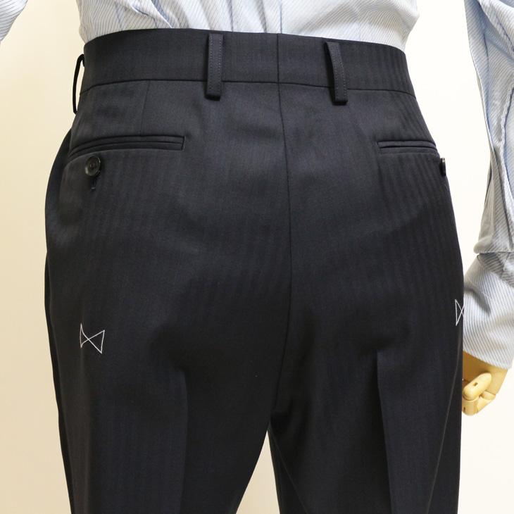 SALE スーツ メンズ 新品 秋冬 renoma paris レノマ パリス 西川毛織 Super110s 濃紺ネイビー織 DROP6.5 2つボタン ビジネス (A/AB/BB体)  J-REP05-2B | renoma | 11