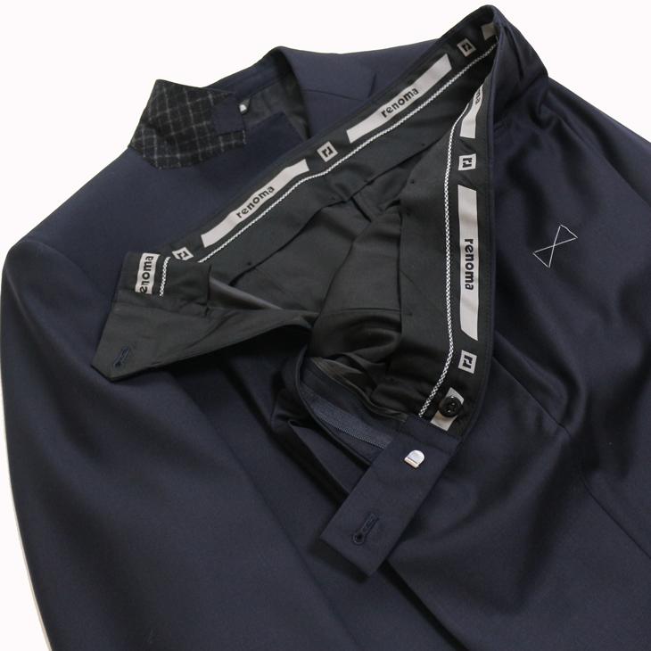 SALE スーツ メンズ 新作 秋冬 renoma paris レノマ パリス 西川毛織 Super110s 濃紺ネイビー無地 DROP6.5 2つボタン ビジネス (A/AB/BB体) J-REP05-2B | renoma | 12