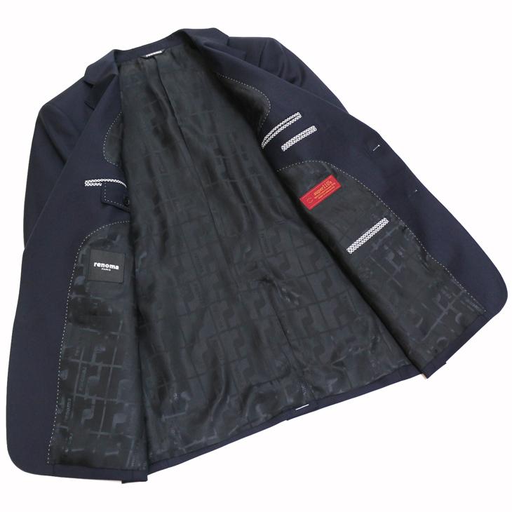 SALE スーツ メンズ 新作 秋冬 renoma paris レノマ パリス 西川毛織 Super110s 濃紺ネイビー無地 DROP6.5 2つボタン ビジネス (A/AB/BB体) J-REP05-2B | renoma | 06