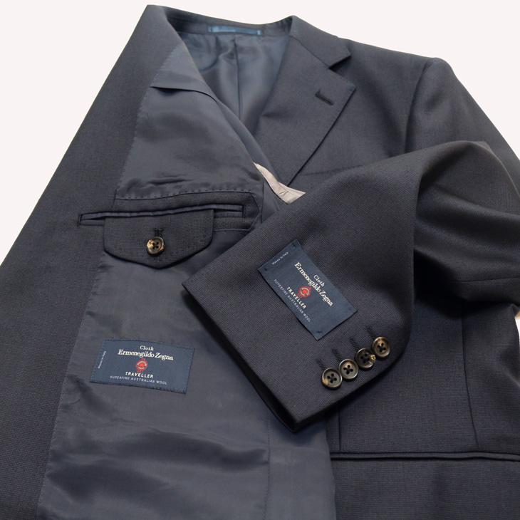 凄!!新品未使用■ZEGNA テーラード スーツ ネイビー NEWYORKER｜Ermenegildo Zegna TRAVELLER チェックスーツ