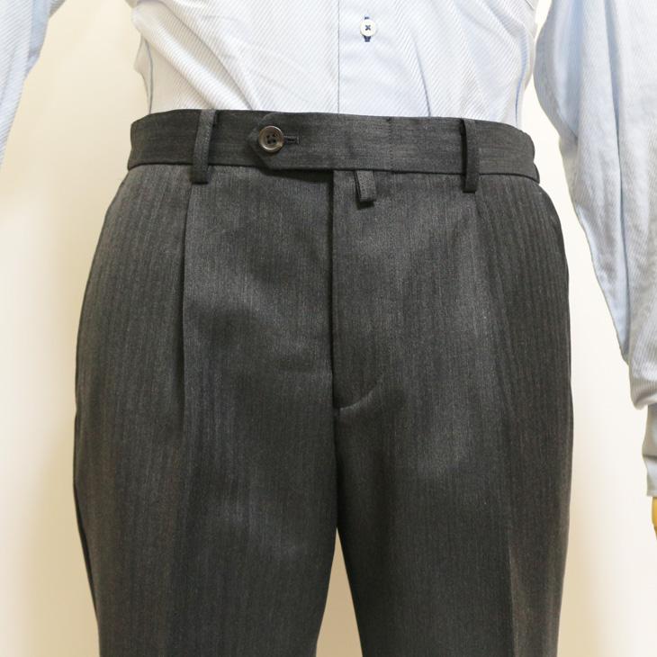 SALE スーツ メンズ 秋冬 新品 Stanley Blacker スタンリーブラッカー Super110s 灰グレー杢 織柄シャドー縞 ビジネス スーツ (A/AB体) やや細め |  | 10