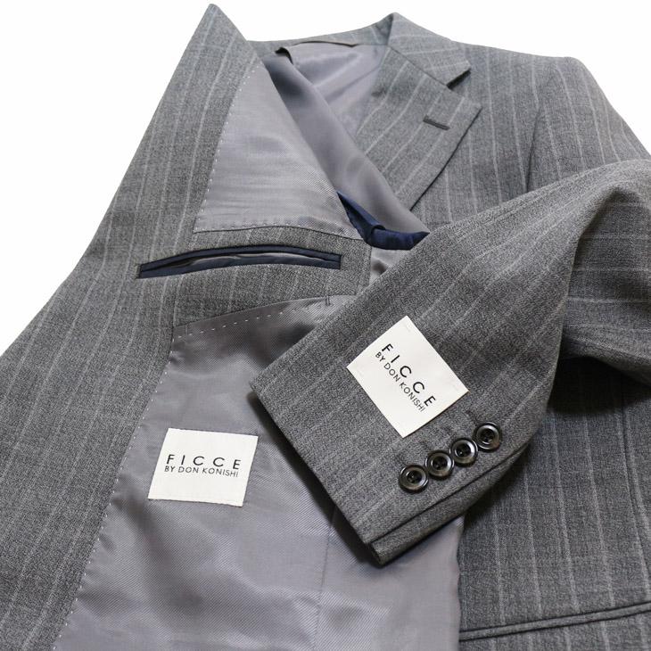 FICCE（フィッチェ） SALE スーツ メンズ 新品 春夏 淡灰ライトグレー