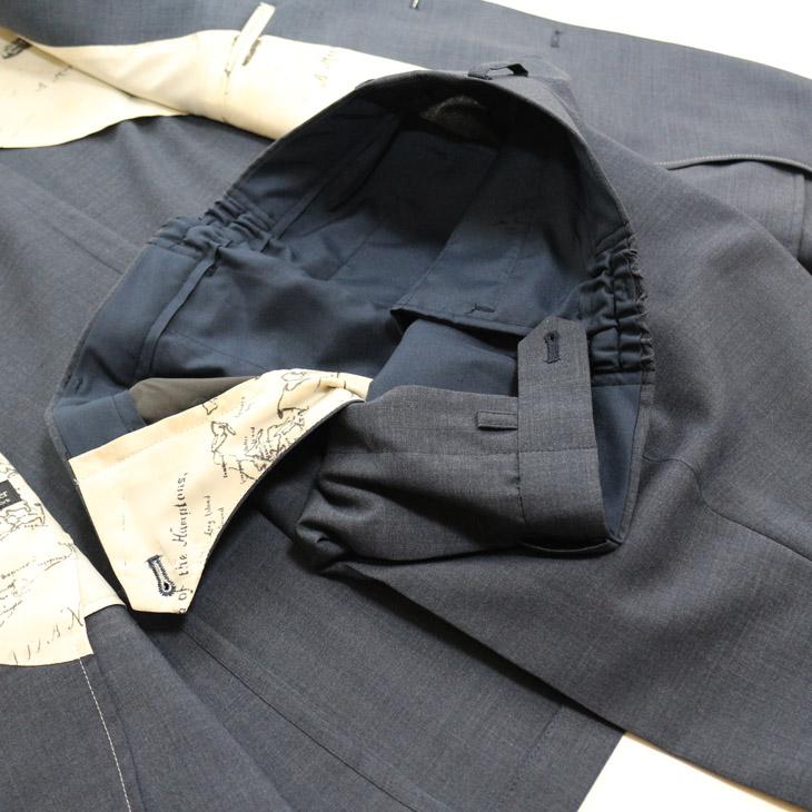 SALE スーツ メンズ 春夏 新品 Stanley Blacker スタンリーブラッカー ネイビーブルー杢 淡紺 無地 ビジネス スーツ (A/AB体) やや細め 次世代 |  | 13