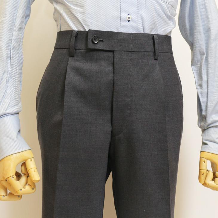 SALE スーツ メンズ 新品 春夏 renoma paris レノマ パリス 西川毛織 Super100s 灰グレー杢無地 2つボタン ビジネス スーツ (AB/BB体) J-REP05-2B | renoma | 10