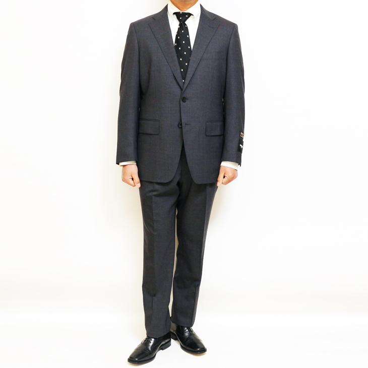SALE スーツ メンズ 新品 春夏 renoma paris レノマ パリス 西川毛織 Super100s 灰グレー杢無地 2つボタン ビジネス スーツ (AB/BB体) J-REP05-2B | renoma | 01