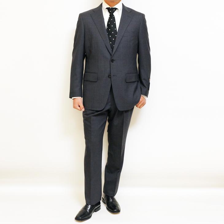 SALE スーツ メンズ 新品 春夏 renoma paris レノマ パリス 西川毛織 Super100s 灰グレー杢無地 2つボタン ビジネス スーツ (AB/BB体) J-REP05-2B | renoma | 02
