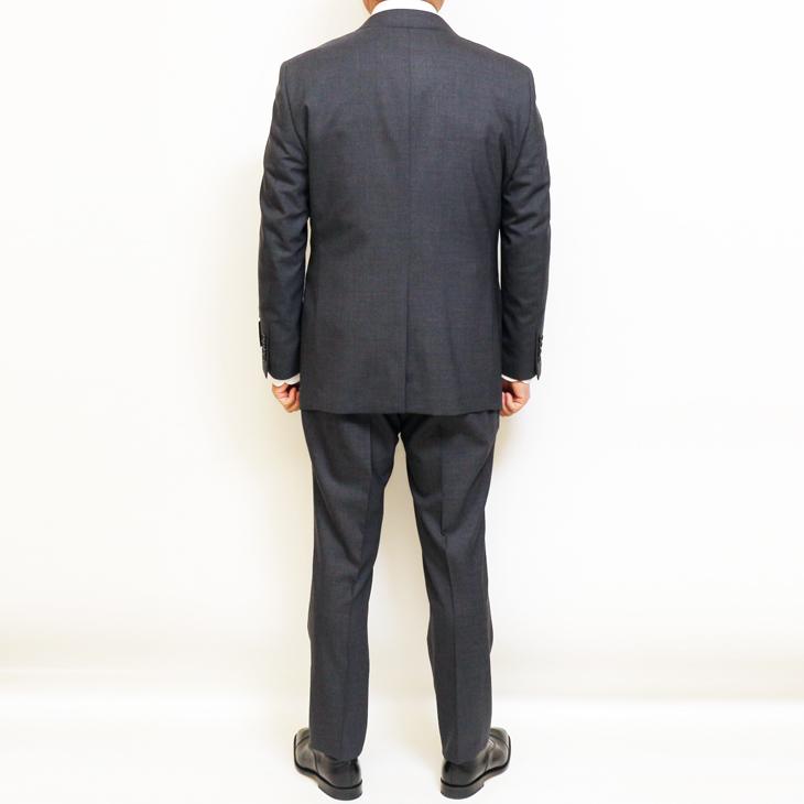 SALE スーツ メンズ 新品 春夏 renoma paris レノマ パリス 西川毛織 Super100s 灰グレー杢無地 2つボタン ビジネス スーツ (AB/BB体) J-REP05-2B | renoma | 04