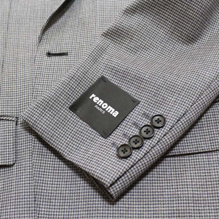 SALE スーツ メンズ 2025-26 新作 秋冬 renoma paris レノマ パリス 千鳥格子 ピュアウール100% DROP6.5 2つボタン ビジネス (AB/BB体) J-REP05-2B | renoma | 05