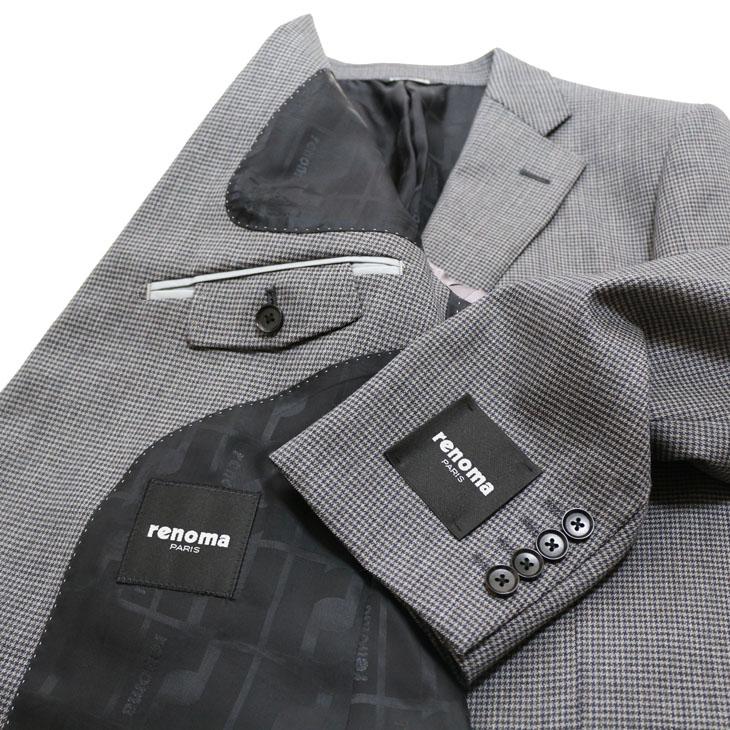 SALE スーツ メンズ 2025-26 新作 秋冬 renoma paris レノマ パリス 千鳥格子 ピュアウール100% DROP6.5 2つボタン ビジネス (AB/BB体) J-REP05-2B | renoma | 07