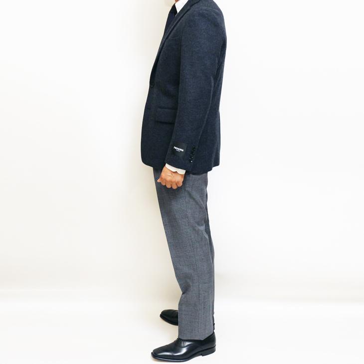 SALE ジャケット テーラード ブレザー 2025-26 秋冬新作 renoma レノマ パリス STYLEM 灰グレー杢無地 尾州産（日本製） フランネル調 ニット素材 (AB/BB体) | renoma | 04