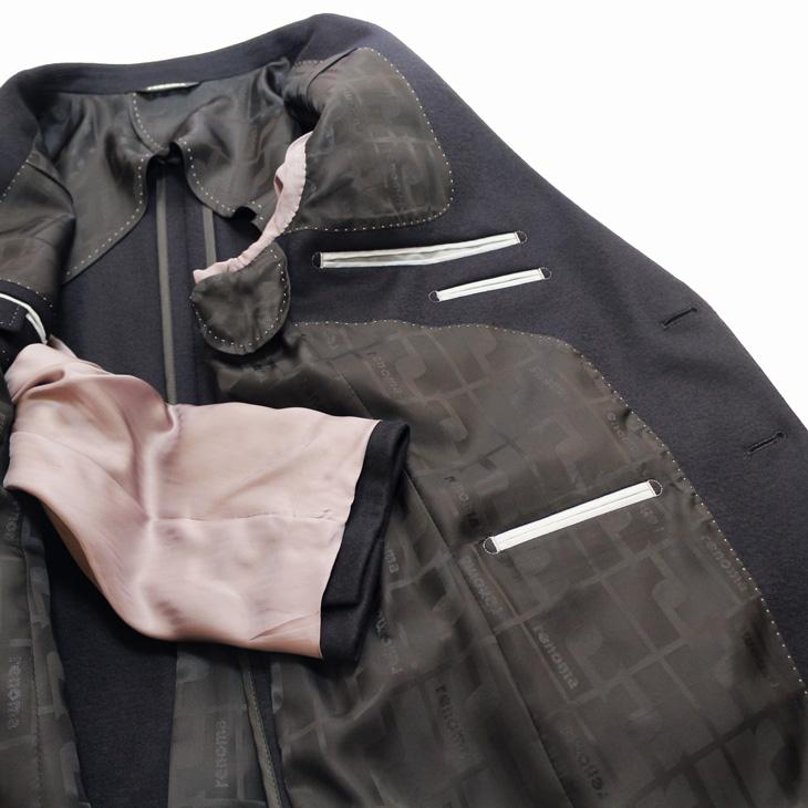 SALE ジャケット テーラード ブレザー 2025-26 秋冬新作 renoma レノマ パリス STYLEM 濃紺ネイビー杢無地 尾州産（日本製）フランネル調 ニット素材 (AB/BB体) | renoma | 10