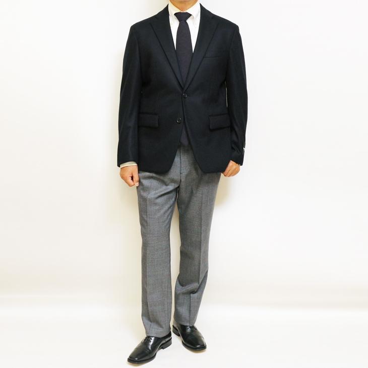 SALE ジャケット テーラード ブレザー 2025-26 秋冬新作 renoma レノマ パリス STYLEM 濃紺ネイビー杢無地 尾州産（日本製）フランネル調 ニット素材 (AB/BB体) | renoma | 03