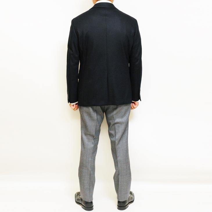 SALE ジャケット テーラード ブレザー 2025-26 秋冬新作 renoma レノマ パリス STYLEM 濃紺ネイビー杢無地 尾州産（日本製）フランネル調 ニット素材 (AB/BB体) | renoma | 05