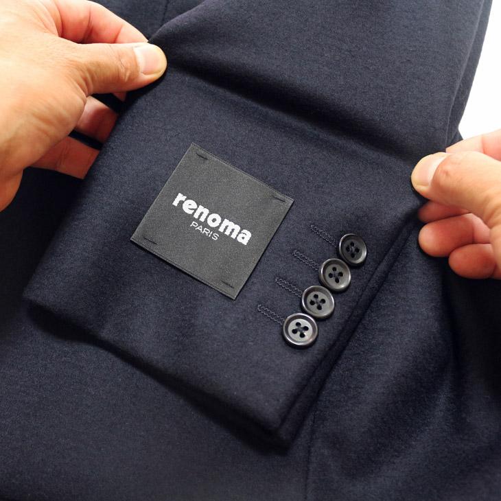 SALE ジャケット テーラード ブレザー 2025-26 秋冬新作 renoma レノマ パリス STYLEM 濃紺ネイビー杢無地 尾州産（日本製）フランネル調 ニット素材 (AB/BB体) | renoma | 06
