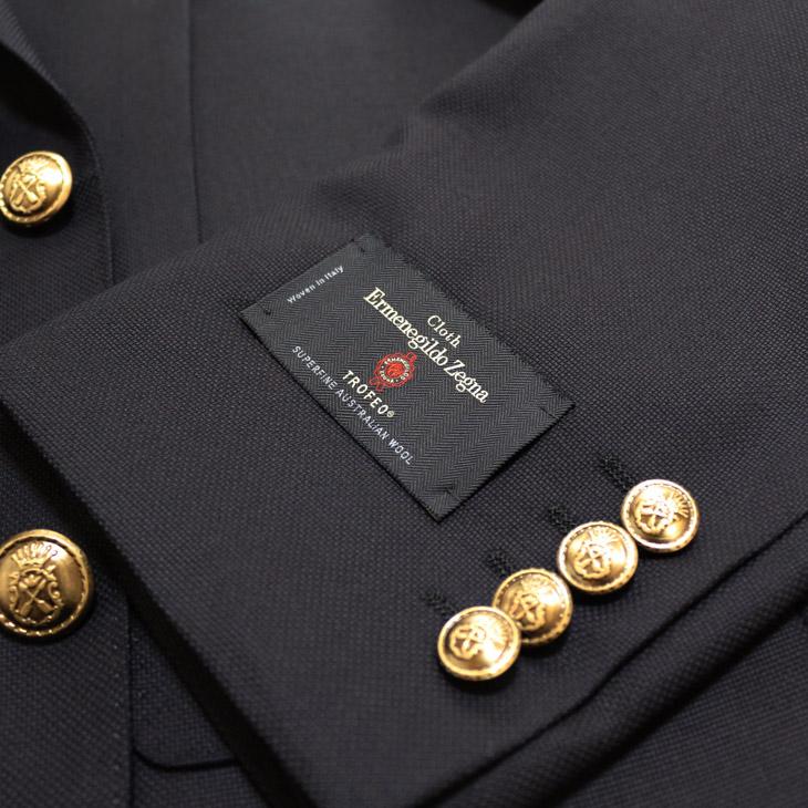 SALE 新作 秋冬 新品 ジャケット テーラード ブレザー エルメネジルドゼニア Super150s トロフェオ 濃紺ネイビー無地 コンブレ 2つボタン (AB/BB体) J20-2B | ZEGNA | 10